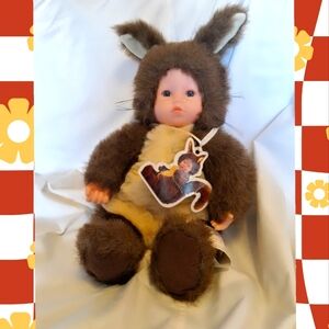 Baby Squirrel by Anne Geddes Bean Filled Coll. 1998 Hard Face & Hands Plush